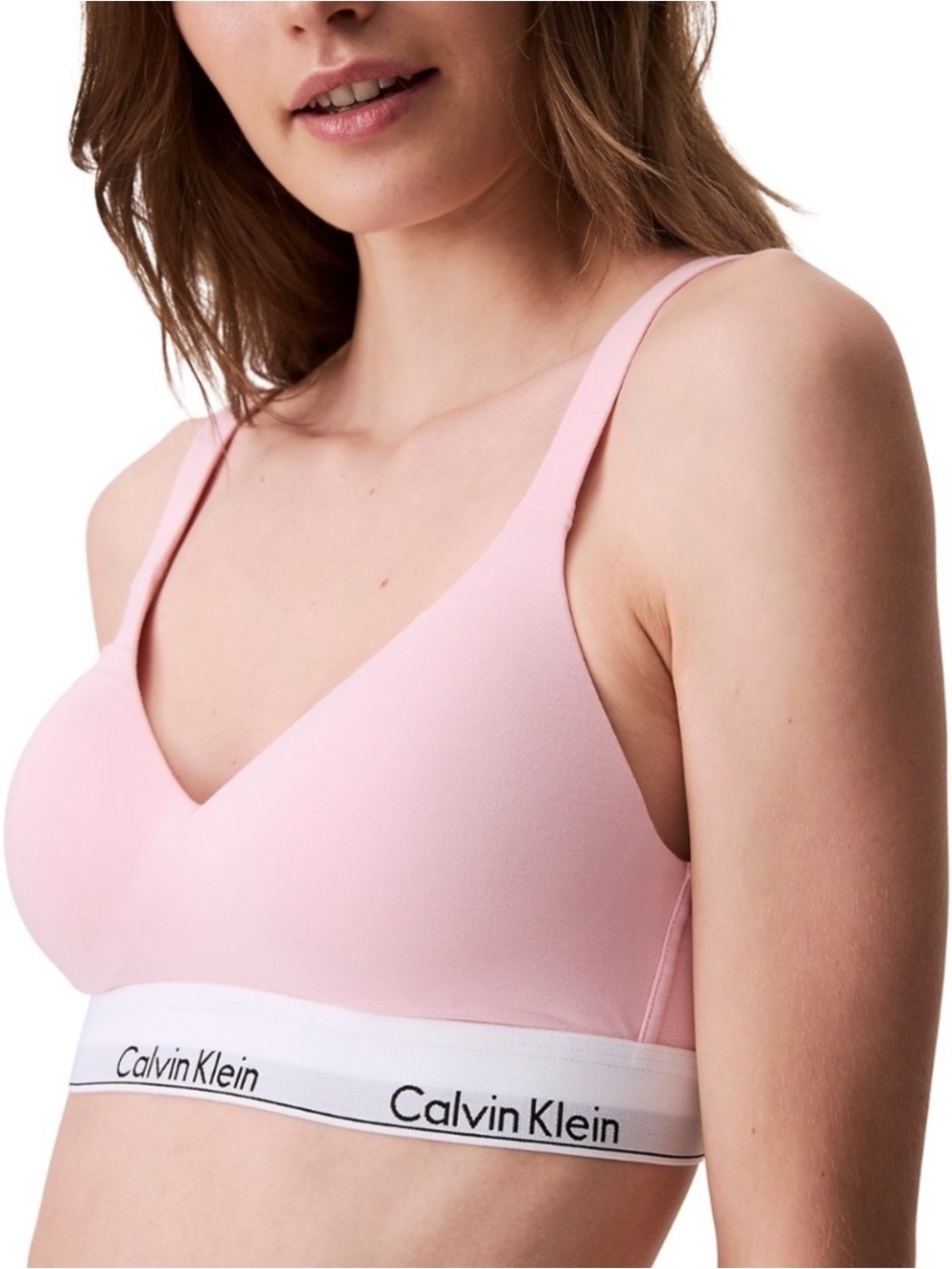 Calvin Klein Full Coverage Cotton Bra Medium Pink Icon Bralette Bralette NWT